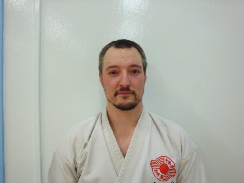 Sensei Justin Rybie in his karate gi